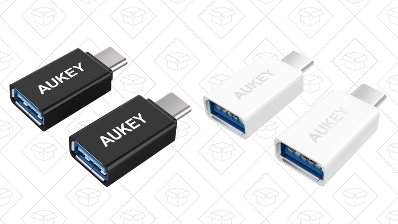 2-Pack USB 3.0 to USB-C Adapters, $7 with code AUKEYAA1
